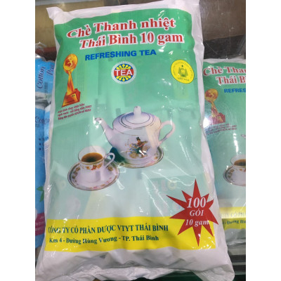 Combo 3 gói - Chè thanh nhiệt Thái Bình, loại trà thanh nhiệt giải độc, mát gan, chè thanh lọc cơ thể, gói lớn (100 gói x 10g)