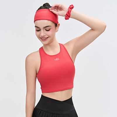 Áo croptop tập Yoga Gym Hibi Sports CR836, kiểu ba lỗ khoét tim lưng, kèm mút ngực