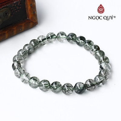 Vòng tay thạch anh tóc xanh trong mệnh hỏa, mộc - Ngọc Quý Gemstones
