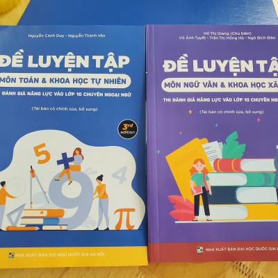 Combo sách Ôn thi Chuyên Ngoại Ngữ (Toán + Văn) - Đề luyện tập ôn thi vào lớp 10 THPT Chuyên Ngoại Ngữ