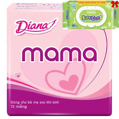 Combo 6 Gói Băng Vệ Sinh Diana Mama (12 miếng) - HSD 2027