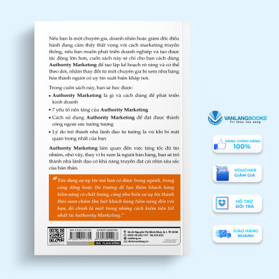 7 Đòn Bẩy Tăng Độ Tín Nhiệm Thương Hiệu - Authority Marketing - Vanlangbooks