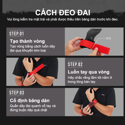 Lysin - đai hỗ trợ bảo vệ cổ tay, lòng bàn tay chất liệu cao su thoáng khí chống trượt tập gym chuyên nghiệp găng tay tập gym dây kéo lưng lifting straps năng tạ kéo xà deadlift tập gym