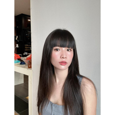 Mái ngố đơn tóc thậ.t nữ (không có tóc phía sau) - Tóc Giả Vân Anh