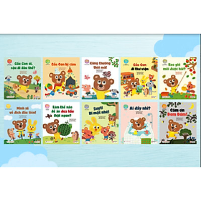 Gấu Con tinh nghịch – Sách tranh giáo dục nhân cách. Trọn Bộ 10 cuốn