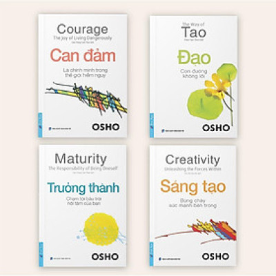 Sách - Combo OSHO Can Đảm + Đạo + Trưởng Thành + Sáng Tạo (4 cuốn) - First News