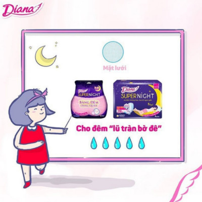 Combo 5 gói băng đêm dạng quần Diana size M-L 5 chiếc/gói