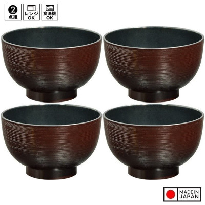 Bát nhựa tròn cao cấp Sensuji Black Ø113mm - Made in Japan