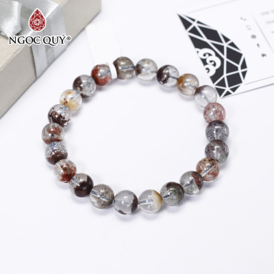 Vòng tay đá ưu linh đa sắc size hạt 9mm - Ngọc Quý Gemstones