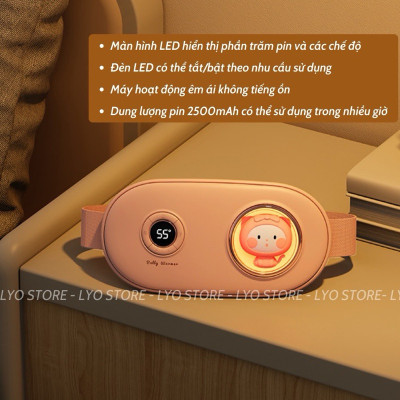 ￼quà tặng phụ nữ- Đai massage bụng 10 chế độ- Đai chườm nóng đau bụng kinh tại Nguyễn Gia group Cao Đạt