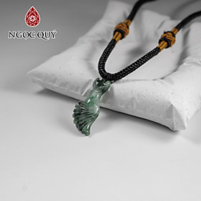 Mặt dây chuyền hồ ly đá cẩm thạch sơn thủy 12x28mm mệnh hỏa , mộc - Ngọc Quý Gemstones