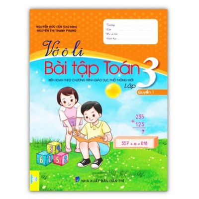 Sách - Combo Vở ô li bài tập toán lớp 3 - ( Quyển 1 + 2 )