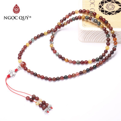 Chuỗi 108 hạt đá thạch anh tóc tam tài - Ngọc Quý Gemstones