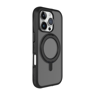 Ốp LAUT Crystal Matter Cho iPhone 16 Series Vòng MagSpin Tích Hợp Sạc Không Dây Xoay 360 Độ Làm Chân Đế Hàng Chính Hãng