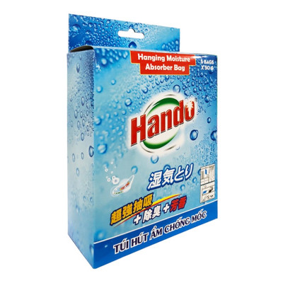 Hộp 5 túi hút ẩm chống mốc treo tủ quần áo tủ giày dép tủ bếp Hando 5x50Gr
