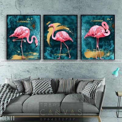 Tranh tráng gương cao cấp bộ 3 