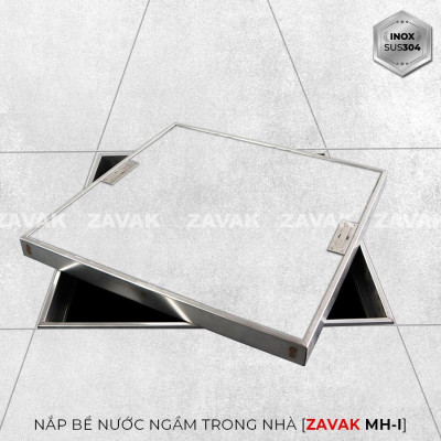 Nắp bể ngầm Zavak Inox 304. MHI 500x500