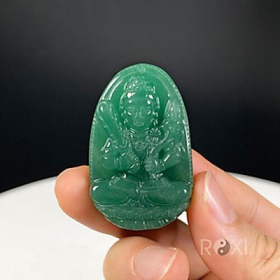 Mặt dây chuyền Phật Hư không tạng Bồ tát ngọc đông linh (Sửu - Dần) - HKTA06