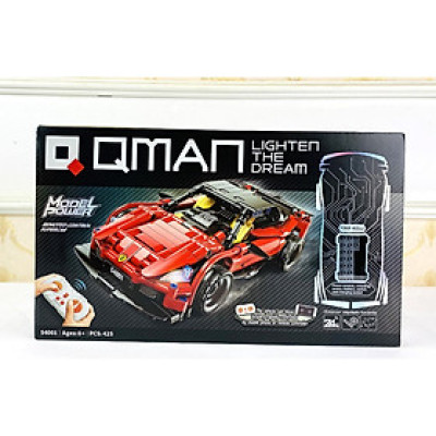 Đồ chơi - Bộ đồ chơi xếp hình mô hình siêu xe có điều khiển từ xa 54001 - QMAN