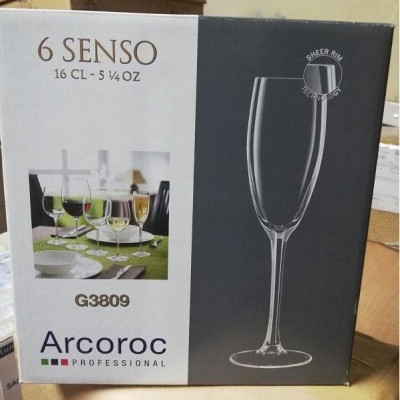 Bộ ly vang thủy tinh cao cấp 6 chi tiết Arcoroc Senso, thương hiệu Pháp G3809