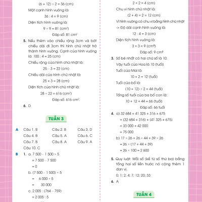 Phiếu Bài Tập Cuối Tuần Toán 4