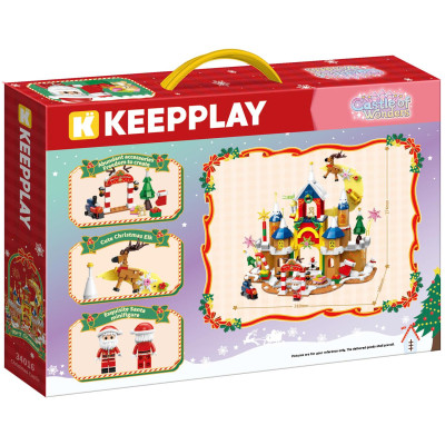 Đồ Chơi Lắp Ráp Chủ Đề Giáng Sinh - Christmas Castle - Keepplay 34016 (601 Mảnh Ghép)