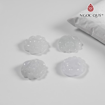 Mặt dây chuyền hồ ly đá cẩm thạch type A 16mm mệnh hỏa mộc - Ngọc Quý Gemstones