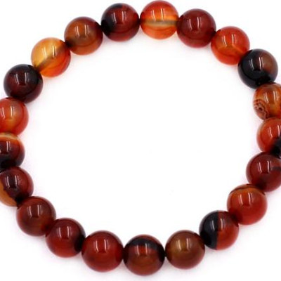 Vòng tay chuỗi hạt Thạch Anh Nâu 8 ly 21 hạt - hợp mệnh Thổ, mệnh Kim