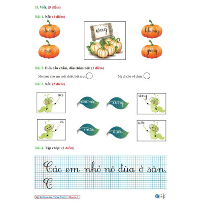 Sách - Combo Bài Tập Tuần và Đề Kiểm Tra lớp 1 - Toán và Tiếng Việt học kì 1 - Cánh diều (4 cuốn)