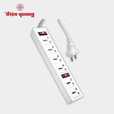 Ổ cắm Điện Quang ĐQ 003A-04 (6 lỗ 3 chấu)