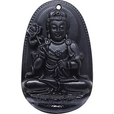 Mặt Dây Chuyền Đại Thế Chí Bồ Tát Đá Obsidian Ngọc Quý Gemstones DTCBTO