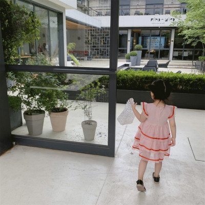 Váy đầm cầu vồng bé gái, chân váy 3 tầng bồng xinh xắn, họa tiết thêu nổi rực rỡ, chất đẹp mát | MV24