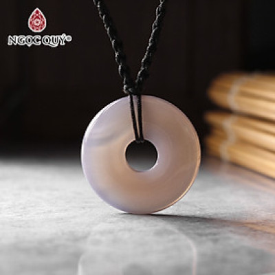 Mặt dây chuyền đồng điếu mã não xám - Ngọc Qúy Gemstones