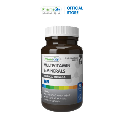 Thực phẩm bảo vệ sức khỏe, tăng đề kháng Advanced Formula Multivitamin & Mineral (Chai 60 viên)