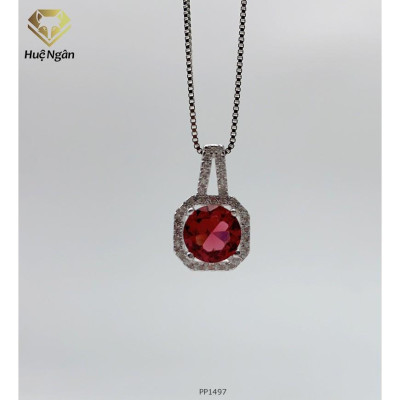 Dây chuyền bạc 925 Huệ Ngân - Mặt vuông cá tính PP1497