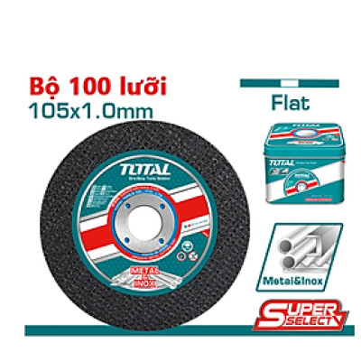 BỘ 100 ĐĨA CẮT KIM LOẠI 105MM TOTAL TAC210105100 - HÀNG CHÍNH HÃNG