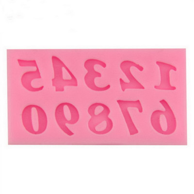 Khuôn silicon làm rau câu, socola 10 số từ 0 đến 9 - Mã số 1138