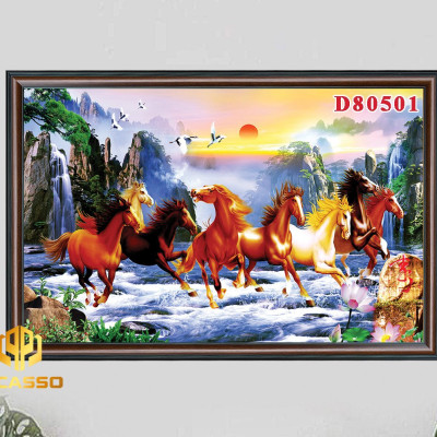 Tranh kính cường lực Bát mã tung hoành D805 35 (được chọn mẫu)