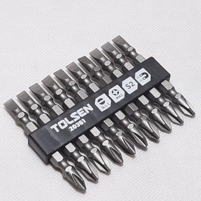 BỘ 10 TUA VÍT 2 ĐẦU CỘNG & TRỪ (PH2 / SL5.5 * 65MM) TOLSEN 20361 - HÀNG CHÍNH HÃNG