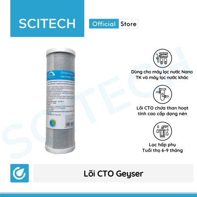 Bộ lõi số 1,2 máy lọc nước Nano Geyser TK by Scitech (Lõi CTO/Cation-GAC) - Hàng chính hãng