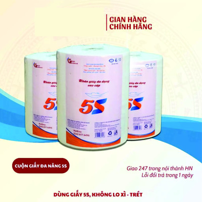 Cuộn Khăn Giấy Lau Chén Dĩa Đa Năng 1kg Thấm Hút Dầu Dùng Một Lần Màu Ngẫu Nhiên
