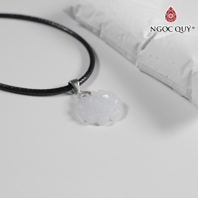 Mặt dây chuyền hồ ly đá cẩm thạch type A 16mm mệnh hỏa mộc - Ngọc Quý Gemstones