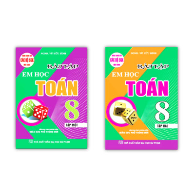 Sách - Combo Bài Tập Em Học Toán Lớp 8 - Tập 1 + 2 (Biên Soạn Theo Chương Trình Mới) (HA)