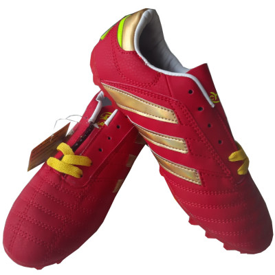 GIÀY ĐÁ BÓNG SÂN CỎ NHÂN TẠO 3 SỌC MÀU ĐỎ