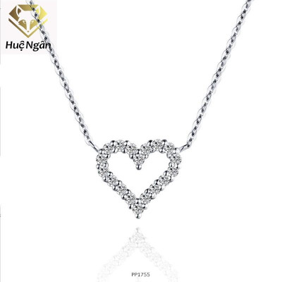 Dây chuyền bạc Ý 925 Huệ Ngân - Tim xinh PP1755