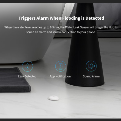 Cảm biến tràn nước Aqara Water Leak Sensor T1 WL-S02D, bản quốc tế, Zigbee 3.0, bản quốc tế, hàng chính hãng