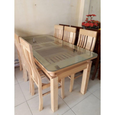 Bộ Bàn Ăn 2 Tầng Gỗ Sồi Nga