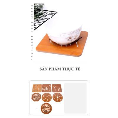 Miếng Lót Ly, Lót Nồi Bằng Gỗ Nhiều Mẫu Khác Nhau