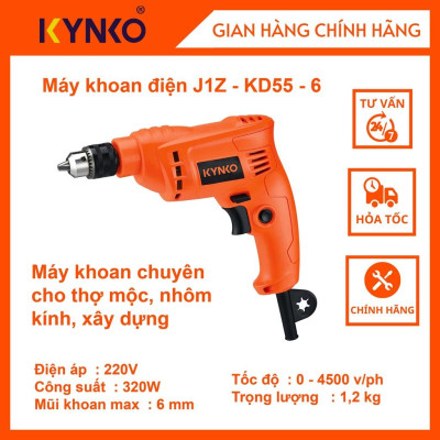 Máy khoan điện cầm tay chính hãng Kynko đầu 6mm J1Z- KD55 -6 giá tốt