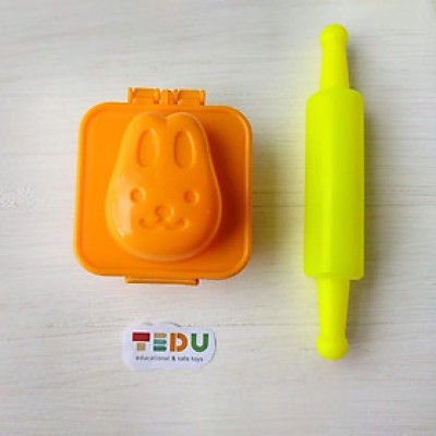 Khuôn thỏ 3D chơi bột nặn đất nặn an toàn